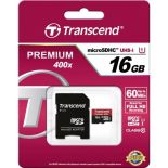 Transcend microSDHC 16GB Premium 400x UHS-I class 10