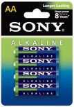 4 x SONY Blue Alkaline LR6/AA