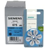 60 x baterie do aparatów słuchowych Siemens 675MF Hg 0%