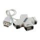  4World HUB USB 2.0|4x port|Star|biały (09194)