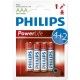 Bateria LR03 Philips Powerlife 6pack