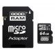 Karta pamięci Goodram microSD 64GB CL10  UHS I+ adapter