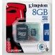 Karta pamięci Kingston microSD 8GB b/adapter