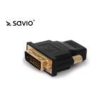 Elmak SAVIO CL-21 Adapter HDMI AF - DVI-D M 24+1, złote kontakty