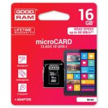 Karta pamięci MicroSDHC GOODRAM 16GB UHS I Class 10 + adapter - RETAIL10