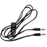 Kabel audio Esperanza EB248 minijack - minijack 2m płaski czarny