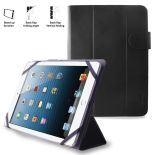 PURO Universal Booklet Easy - Etui tablet 7'' w/Folding back + stand up + Magnetic Closure (czarny)