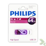 Philips Pendrive USB 2.0 64GB - Vivid Edition (fioletowy)