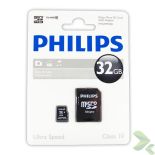 Philips Karta Pamięci Micro SDHC 32GB Class 10 + Adapter