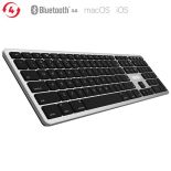 Kanex MultiSync Mac Keyboard - Pełna klawiatura Bluetooth dla Mac & iOS (srebrny)
