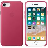 Apple Leather Case - Skórzane etui iPhone 8 / 7 (amarantowy)