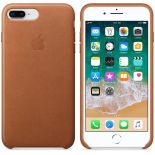 Apple Leather Case - Skórzane etui iPhone 8 Plus / 7 Plus (naturalny brąz)