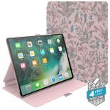 Speck Balance Folio Print - Etui iPad 9.7" (2018/2017) / iPad Pro 9.7" / iPad Air 2 / iPad Air w/Magnet & Stand up (Lillymodern Rose Gold/Crepe Pink/Cathedral Green)