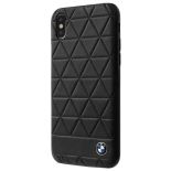 BMW Hexagon Case - Etui skórzane iPhone X (czarny)