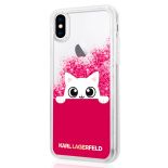 Karl Lagerfeld K-Peek A Boo - Etui iPhone Xs / X (Glitter Fushia)