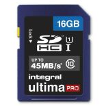 Integral UltimaPro - Karta pamięci 16GB SDHC/XC 45MB/s Class 10 UHS-I U1