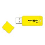 Integral Neon USB 2.0 Flash Drive - Pendrive USB 2.0 16GB (Yellow)