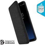 Speck Presidio Folio - Etui Samsung Galaxy S9 z kieszenią na karty + stand up (Heathered Black/Black/Slate Grey)