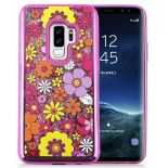 Zizo Liquid Glitter Star Case - Etui Samsung Galaxy S9+ (Multiflowers)