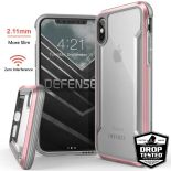 X-Doria Defense Shield - Etui aluminiowe iPhone Xs / X (Drop test 3m) (Rose Gold/Clear)