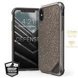 X-Doria Defense Lux - Etui aluminiowe iPhone Xs / X (Drop test 3m) (Dark Glitter)