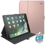 Speck Balance Folio Metallic - Etui iPad 9.7" (2018/2017) / iPad Pro 9.7" / iPad Air 2 / iPad Air w/Magnet & Stand up (Textured Rose Gold/Graphite Grey)