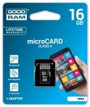 GoodRam microSDHC 16GB CL4 + adapter