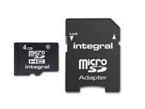 Integral karta pamięci microSDHC 4GB CL4 + Adapter