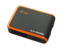 i-tec USB 2.0 All-in-One Memory Card Reader (black/orange)