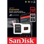 SanDisk EXTREME microSDXC 128 GB 100/90 MB/s A1 C10 V30 UHS-I U3 Mobile