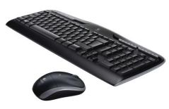 Logitech Zestaw bezprzewodowy klawiatura + mysz Logitech MK330 czarny układ niemiecki