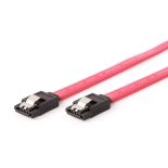 Gembird kabel do dysków SATA DATA III (6GB/S) 30cm metalowe zatrzaski czerwony