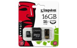 Kingston Karta pamięci Micro SDHC 16GB Class 10 + czytnik USB2.0 + SD Adapter