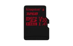 Kingston microSDHC Canvas React 32GB 100/70 U3 UHS-I V30 A1 Single Pack w/o Adp