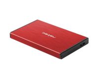 NATEC obudowa RHINO GO USB 3.0 na dysk 2,5'' SATA, czerwona, Aluminium