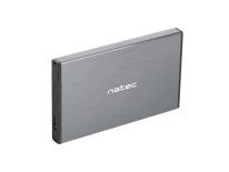 NATEC obudowa RHINO GO USB 3.0 na dysk 2,5'' SATA, szara, Aluminium