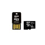 Silicon-Power Key USB Czytnik kart microSD / SDHC / SDXC + karta pamięci 64GB