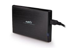 NATEC RHINO obudowa USB 3.0 na dysk HDD/SSD 2.5'' SATA, czarna Aluminium