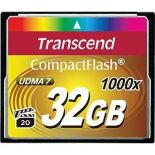 Transcend karta pamięci 32GB Compact Flash 1000x (Odczyt 160MB/s ,zapis 70MB/s)
