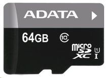 A-Data Karta MicroSD Class10 64GB W/MICRO READERblack