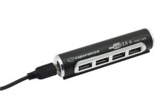 Esperanza Hub USB Esperanza EA115 Aluminium 4xUSB 2.0 czarny