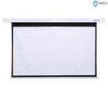 4World Elektryczny ekran projekcyjny z pilotem 186x105 (16:9) biały mat
