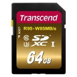 Transcend karta pamięci SDXC 64GB Class10 UHS-I U3 (read/write: 95/85MB/s)
