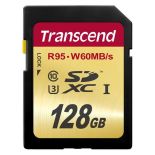 Transcend karta pamięci SDXC 128GB Class10 UHS-I U3 (read/write: 95/60MB/s)