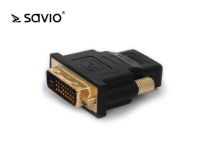 Elmak Adapter HDMI AF - DVI-D M 24+1 SAVIO CL-21, złote kontakty