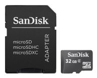 SanDisk Sandisk karta pamięci Micro SDHC 32GB + Adapter