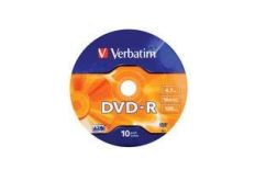 Verbatim DVD-R , 4,7GB , 16x , Matt Silver , WRAP 10 pack