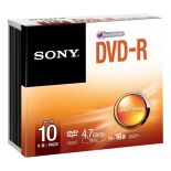 Sony DVD-R 4,7 GB , 16x [Slim Case 10 szt.]
