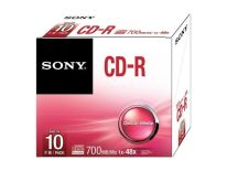 Sony CD-R 700 MB (80 min) , 48x [SLIM Case 10 szt.]