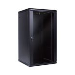 Linkbasic szafa wisząca rack 19'' 22U 600x600mm czarna (drzwi przednie szklane)